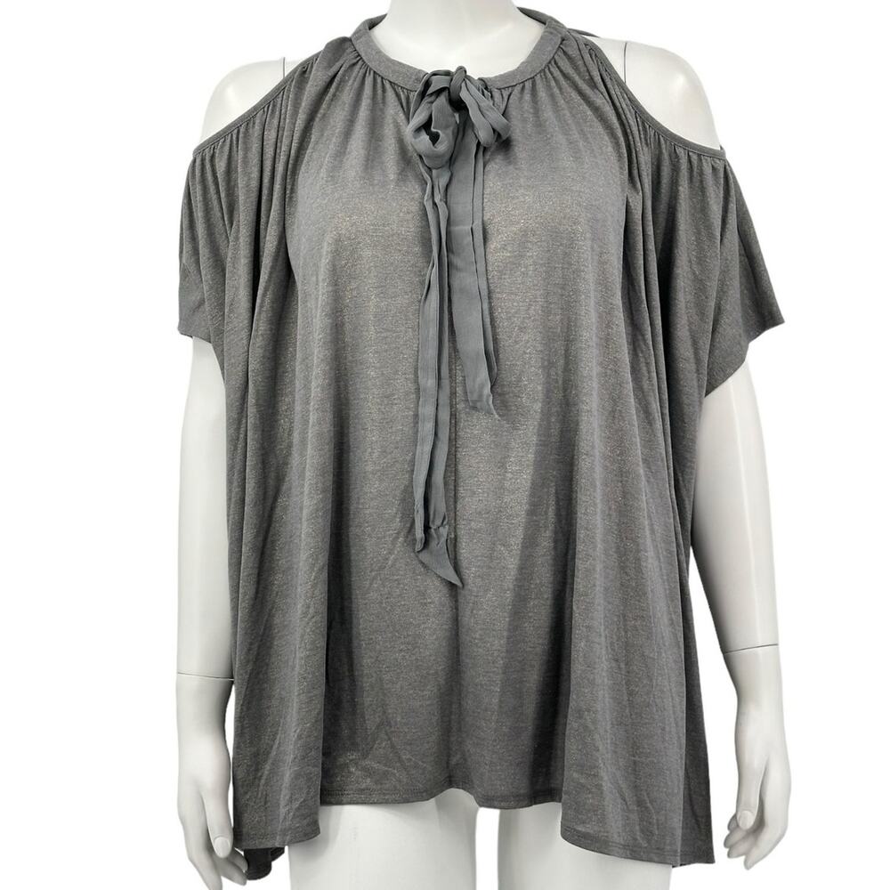 Deletta Anthropologie Top Womens XS Small Tulay Open‎ Shoulder Oversized Flowy